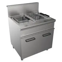GAS-FRITTEUSE - LINIE EASY - Mod. G7JUM2V13 - 2 Frittierbecken (13 + 13 Liter) Öl - Leistung: 22,4 kW - Produktmaße in cm (BxTxH): 80 x 70 x 85 - EG-Norm