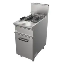 GAS-FRITTEUSE - LINIE EASY - Mod. G7JUM2V8 - 2 Frittierbecken (8 + 8 Liter) Öl - Leistung: 11,6 kW - Produktmaße in cm (BxTxH): 40 x 70 x 85 - EG-Norm