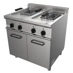 ELEKTRO-FRITTEUSE - LINIE EASY - Mod. G7JYM2V13 - 2 Frittierbecken (13 + 13 Liter) Öl - Leistung: 24 kW - Produktmaße in cm (BxTxH): 80 x 70 x 85 - EG-Norm