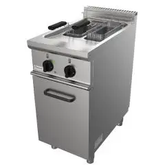 ELEKTRO-FRITTEUSE - LINIE EASY - Mod. G7JYM2V8 - 2 Frittierbecken (8 + 8 Liter) Öl - Leistung: 14 kW - Produktmaße in cm (BxTxH): 40 x 70 x 85 - EG-Norm