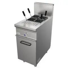 GAS-NUDELKOCHER - Mod. G7MUI1V40 - 1 Becken (28 Liter) - 1 neutraler Unterbau mit Tür - Leistung: 11 kW - Produktmaße in cm (BxTxH): 40 x 70 x 85 - EG-Norm