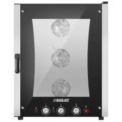 ELEKTRO KOMBI-BACKOFEN MIT HEISSLUFT UND DAMPF - Cod. EASY10E - GEEIGNET FÜR GASTRONOMIEBETRIEBE, BÄCKEREIEN UND KONDITOREIEN - Kapazität: 10 Bleche im Format 60x40 cm oder GN 1/1 - Leistung: 16 kW - Anschlusswerte: 230/400 V 50/60 Hz  - max.Temperatur: 2
