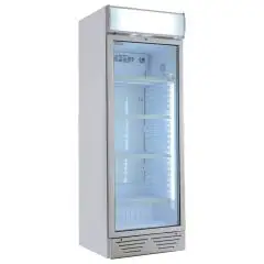 Tiefkühlschrank - Stahl - FÜR GETRÄNKE - STATIONÄR MIT RÜHRWERK - Mod GXI270E - KAPAZITÄT Lt 270 - N. 1 GLASTÜR - TEMPERATUR 0/+10°C - PRODUKTMAßE (BxTxH) cm 54 x 57 x 156 - CE-NORM