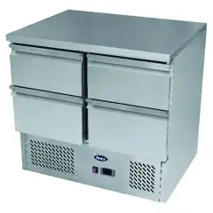 Atosa ESL3820GR Edelstahl-gek&uuml;hlte Speises&auml;le und Tisch