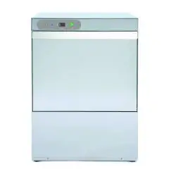 Gläserspülmaschine - Edelstahl AISI 304 - Mod EVA40SP - max Einschubhöhe 27,6 cm - Korbmaße (B x T): 40 x 40 cm - Spüldauer  60-120-180-240-600" - Klarspüler- und Reinigungsmittelspender - Produktmaße in cm (B x T x H): 48 x 51,7 x 69,6