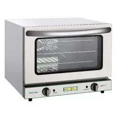 ELEKTRO-KONVEKTIONSOFEN - Mod FD21 - Für die Gastronomie - Edelstahlkonstruktion - Kapazität für 3 GN 1/2 Bleche (cm 32,5x26,5) - Leistung 2100 W - Einphasige Stromversorgung - Abmessungen cm B 50,3 x T 47,5 x H 38