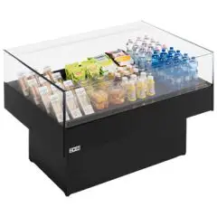 SELBSTBEDIENUNGS-K&Uuml;HLINSELVITRINE &ndash; BEL&Uuml;FTET &ndash; TEMPERATUR +4/+6 &deg;C &ndash; ZUR PR&Auml;SENTATION VERPACKTER PRODUKTE &ndash; MOD. FLATEY