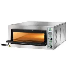 ELEKTRO - PIZZAÖFEN - Mod. FME 6 - MANUELLE Schalttafel - EINPHASIG / DREIPHASIG - 1 Backkammer - Innenmaße (BxTxH) in cm 61 x 91,5 x 14 - Leistung 7,2 kW - CE-Kennzeichnung