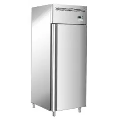 KÜHLSCHRANK AUS EDELSTAHL  - STATISCHE KÜHLUNG - Mod. G-GN600TN-FC - GASTRONORM 2/1 (65 x 53 cm) - 1 TÜR - Bruttokapazität: 700 LITER - TEMPERATUR: -2°/+8°C - Abmessungen in cm. (B x T x H): 68 x 81 x 201 - EG-NORM
