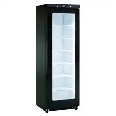 Gefrierschrank-Kühlschrank - Mod GN 400 G BT BLACK - Statisch mit Rührwerk - 1 Glastür - Kapazität 400 L - Temperatur -15°/-22°C - Maße B 60 x T 62,5 x H 186 cm