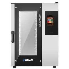 ELEKTRO KOMBI-BACKOFEN MIT HEISSLUFT UND DAMPF, TOUCH-BEDIENUNG - Cod. GOURMET 10TE MASTER PRO - GEEIGNET FÜR GASTRONOMIEBETRIEBE - Kapazität: 10 x GN 1/1 Bleche (32,5 x 53 cm) - Leistung: 11 kW - Anschlusswert: 230/400 V 50/60 Hz - max.Temperatur: 270°C 
