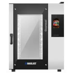 ELEKTRO KOMBI-BACKOFEN MIT HEISSLUFT UND DAMPF, TOUCH-BEDIENUNG - Cod. GOURMET 10T GN2/1 MASTER PRO - GEEIGNET FÜR GASTRONOMIEBETRIEBE - Kapazität: 10 x GN 2/1 Bleche oder 20 x GN 1/1 - Leistung: 24 kW - Anschlusswert: 230/400 V 50/60 Hz - max.Temperatur: