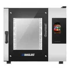 ELEKTRO KOMBI-BACKOFEN MIT HEISSLUFT UND DAMPF, TOUCH-BEDIENUNG - Cod. GOURMET 6TE GN 2/1 MASTER PRO - GEEIGNET FÜR GASTRONOMIEBETRIEBE - Kapazität: 6 x GN 2/1 Bleche (65x53 cm) oder 12 x GN 1/1 Bleche (32,5x53 cm) - Leistung: 17,5 kW - Anschlusswert: 230