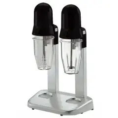 Frappè Mixer - Mod FANO SASSONIA VV - Mit drehzahlgeregeltem Antrieb - 2 Gläser in Tritan lt 0,55 x 2 - Stromversorgung 230V einphasig - Leistung W 100 + 100 - Abmessungen cm B 30 X T 19,5 X H 48,5