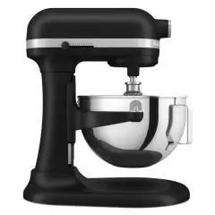 PLANETENMIXER KITCHENAID - Mod K55BM Heavy Duty Schwarz - Metallstruktur - 1 Rührschüssel aus Edelstahl: 5,2 Liter - Leistung: 375 W  - einphasiger Anschluss: 220-240 V - Produktmaße (B x T x H): 28,7 x 37,1 x 41,9