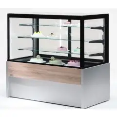 NEUTRALE VITRINE (OHNE GRUPPE UND OHNE VERDAMPFER) &ndash; TROCKENGEB&Auml;CK &ndash; MOD. KRISTALL_NE - GLASSTRUKTUR - LED-BELEUCHTUNG