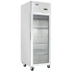 K&Uuml;HLSCHRANK AUS ROSTFREIEM STAHL &ndash; Mod. MCF8601-GR &ndash; BEL&Uuml;FTET &ndash; KAPAZIT&Auml;T LT 670 &ndash; N. 1 GLAST&Uuml;R &ndash; TEMPERATUR -17&deg;/-20&deg;C &ndash; SCHWACH. cm L 73 x P 80,5 x h 206,5 &ndash; CE-Standard