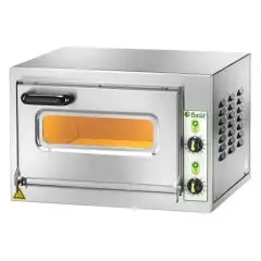 ELEKTRO-PIZZAOFEN - Mod MICROV22C - 1 Backkammer - Schamottsteinboden - Backkammermaße in cm B 40,5 x T 40,5 x H 22 - Anzahl Pizzen insgesamt 1 (Ø cm 33) - Leistung 2,2 kW - Einphasig