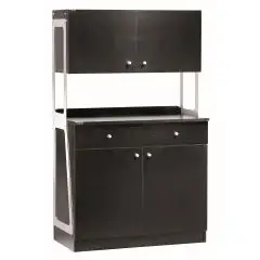 Serviceschrank - Mod ML3212SSP - Struktur und Verkleidungen aus Melamin - 2 Türen - 2 Schubladen - 2 Wandhängeschränke - Produktmaße (BxTxH) cm 92 x 48 x 153