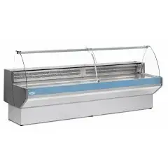 Neutraler Lebensmitteltresen (ohne Ger&auml;t und ohne Verdampfer) &ndash; Mod PATAGONIA NEU &ndash; Displayoberfl&auml;chentiefe: 74 cm