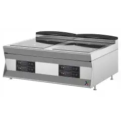 ELEKTRO-KOCHFELD - Mod 7ULEF2 - 4 Induktionskochplatten - Produktmaße in cm (B x T x H): 80 x 70 x 28