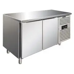Kühltisch - Edelstahl AISI 304 - für Konditoreien - Umluftkühlung - Mod PXF2100TN - 2 Türen - Nutzvolumen: 428 Liter - Temperaturberereich: -2°/+8°C - Produktmaße (B x T x H): 151 x 80 x 86