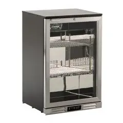 KÜHLVITRINE AUS STAHL - Mod U85ZJ - Temperatur +0°/+10°C - Fassungsvermögen lt. 129 - Einphasenstromversorgung V220-240/1 - Leistung W 160 - Produktmaße (BxTxH) cm 60 x 53 x 83,5 - Gewicht Kg. 37