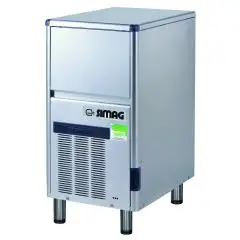 HOHL-EISWÜRFELMASCHINE - Mod SEI40 - BEHÄLTERKAPAZITÄT 12 kg - PRODUKTION MIT LUFTGEKÜHLTEM MOTOR BIS ZU 41 kg/24 h - PRODUKTION MIT WASSERGEKÜHLTEM MOTOR BIS ZU 39 kg/24 h - Maße B 37,9 x T 55,5 x H 63,7/72,9 cm