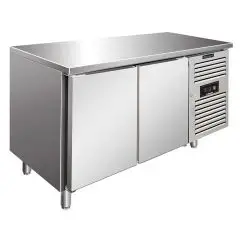 Tiefkühltisch - Edelstahl AISI 304 - Umluftkühlung - Mod SNACK 2100 BTF - 2 Türen - Nutzvolumen: 260,3 Liter - Temperaturberereich: -18°/-22°C - Produktmaße (B x T x H): 136 x 60 x 86