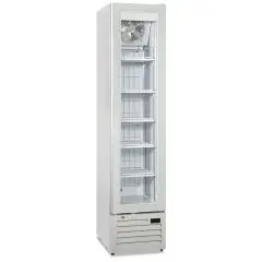 K&uuml;hlvitrine - Umluftgek&uuml;hlt - Mod THIN FREEZER WHITE - Kapazit&auml;t L 165 - N 1 Glast&uuml;r - Temperatur -17/-22&deg;C - Ma&szlig;e cm B 42 x T 60 x H 188