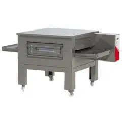 GAS DURCHLAUFOFEN FÜR PIZZA - MOD. VPG65 - Ventilatorunterstützt - Aus Edelstahl - Kammerabmessungen cm B 65 x T 100 x H 10 - Leistung 19,50 kW - Norm CE
