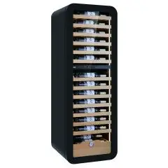 Weinkühlschrank mit kapazität Lt 268 und temperaturen von +2 bis +12 °C und von +12 bis +20 °C Klimaitalia VINARIUS 62 BLACK