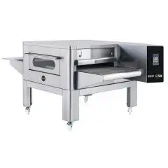 ELEKTRISCHER TUNNELOFEN FÜR PIZZA - Mod. C/50 - Modular und stapelbar - Aus Edelstahl - Kammermaße B 50 x T 75 x H 10 cm - Leistung 14,2 kW