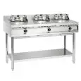 Gas-chinaherd mit 3 kochstellen Bartscher - Mod 1053103 - Leistung 34,5 kW - Abmessungen cm B 150 x T 60 x H 96