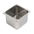 Eisbehälter aus Edelstahl - Maße: 16,5 x 16,5 cm (Innen: 150 x 130 mm) - Höhe: 12 cm - 2,5 Liter