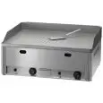 GAS - GRILLPLATTE - TISCHGERÄT - Mod. FRY2/LRM - 1/2 gerillte & 1/2 glatte GRILLFLÄCHE - LEISTUNG 8 kW - Abmessungen Grillfläche in cm: 65 x 48 - Versorgung: METHAN/LPG - CE-Kennzeichnung