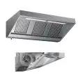 Wand-Dunstabzughaube "Snack" aus Stahl  AISI 430 (mit Motor) - Flammschutzfilter - Neon-Beleuchtung