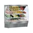 WANDKÜHLREGAL - MOD. LIDO FV INOX - FÜR OBST UND GEMÜSE - UMLUFTKÜHLUNG - TEMPERATURBEREICH: °C +6/+8 - SELF SERVICE - KANALISIERBAR - CE ZEICHEN