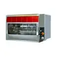 Hähnchengrill - Gas- mit Drehsystem - Mod. BETA105/P - Kapazität: 105 Hähnchen - 2 Antriebsmotore - 10+5 Spieße - Spießlänge: 111.,5 cm- Leistung: 32 Kw - Einphasenwechselstrom - Verbrauch von LPG/Flüssiggas: 2,50 Kg/h - Produktmaße (B x T x H): 142 x 93 