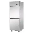 KÜHLSCHRANK AUS EDELSTAHL AISI 304 - STATISCHE KÜHLUNG - Mod. B206EES - NUTZVOLUMEN 600 Liter -  2 TÜREN - TEMPERATUR  0/+10° C - Abmessungen in cm (B x T x H): 71 x 70 x 203/210 -CE-Kennzeichnung