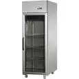 KÜHLSCHRANK AUS EDELSTAHL AISI 304 - UMLUFTKÜHLUNG - Mod. BG06ETNPV - NUTZVOLUMEN 600 Liter - 1 GLASTÜR - TEMPERATUR  0/+10°C - Abmessungen in cm (B x T x H): 71 x 70 x 203/210 -CE-Kennzeichnung