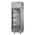 KÜHLSCHRANK AUS EDELSTAHL - Mod. BG04ETNPV - UMLUFTKÜHLUNG - NUTZVOLUMEN LT 400 - 1 GLASTÜR - TEMPERATUR 0°/+10°C - Abmessungen in cm (B x T x H): 60 x 62 x 190/208 -CE-Kennzeichnung