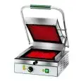 KONTAKTGRILL MIT GLASKERAMIKPLATTE - ELEKTRISCH - Mod. PV 27LR - oberer Grillbereich gerillt - Grillfläche in cm: 27 x 30 - Leistung 1700 W - 230V einphasig 50 - 60 Hz - CE-Kennzeichnung