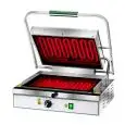 KONTAKTGRILL MIT GLASKERAMIKPLATTE - ELEKTRISCH - Mod. PV 40LL - 1 glatter Grillbereich - Grillfläche in cm: 40 x 30 - Leistung 2000 W - 230V einphasig 50 - 60 Hz - CE-Kennzeichnung