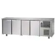 KÜHLTISCH AUS EDELSTAHL AISI 304 - Mod. UG04M60 - UMLUFTKÜHLUNG - 4 TÜREN - TEMPERATUR 0°/+10°C - Abmessungen in cm (B x T x H): 236 x 60 x 85/92 -CE-Kennzeichnung