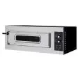 ELEKTRO-PIZZAOFEN - MECHANISCHE BEDIENUNG - Mod. BASIC 1/50/V - 1 Backkammer mit Backkammertür aus Glas - Schamottsteinboden - Backkammermaße in cm (BxTxH): 62 x 50 x 12 - Anzahl Pizzen insgesamt 1 (Ø cm 45) - Leistung 4 Kw - CE-Norm