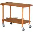 SERVIERWAGEN AUS HOLZ MIT 2 ETAGEN - MOD. CLP2 - Struktur in Vollholz - Etagen aus Birke-Multiplex - Abmessungen in cm. (B x T x H): 110 x 55 x 82