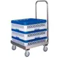 KORBTRANSPORTWAGEN - MOD. CP14 - komplett aus Edelstahl