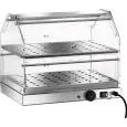 WARMHALTEVITRINE - MOD. VBR2 - Ausführung in Edelstahl - 2 Ebenen - thermoSTATISCHE KÜHLUNGe TEMPERATUR: regelung +30°/+90° C - Anschlusswert V230 50/60 Hz
