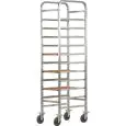 TABLETTWAGEN - MOD. CA145R - Struktur aus Edelstahl - Einschübe aus Edelstahl - Aufnahme bis zu 10 Tabletts GN 1/1 (53x32,5 cm) -  Abmessungen in cm (B x T x H): 38 x 62 x 175